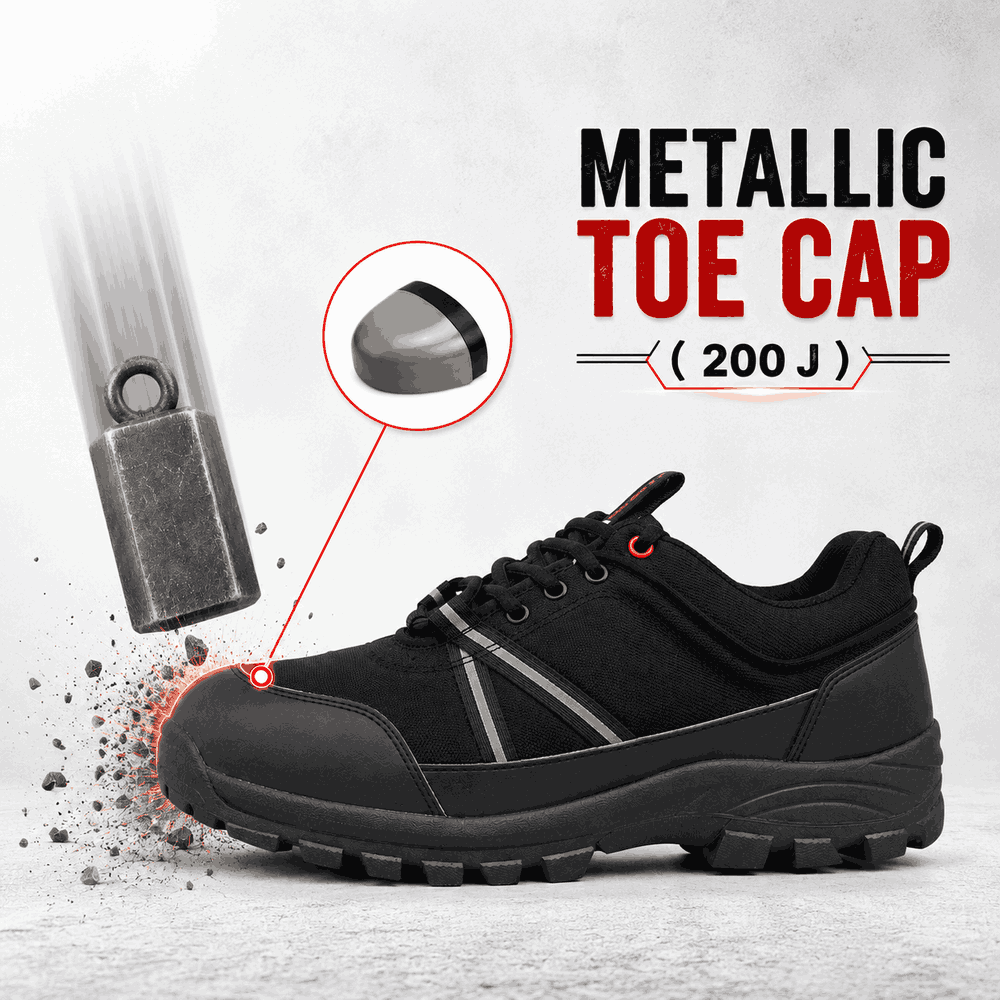 FUEL Rugged Wings Industrial Nitrile Rubber Sole Safety Shoes with 200J Toe Protection for Men