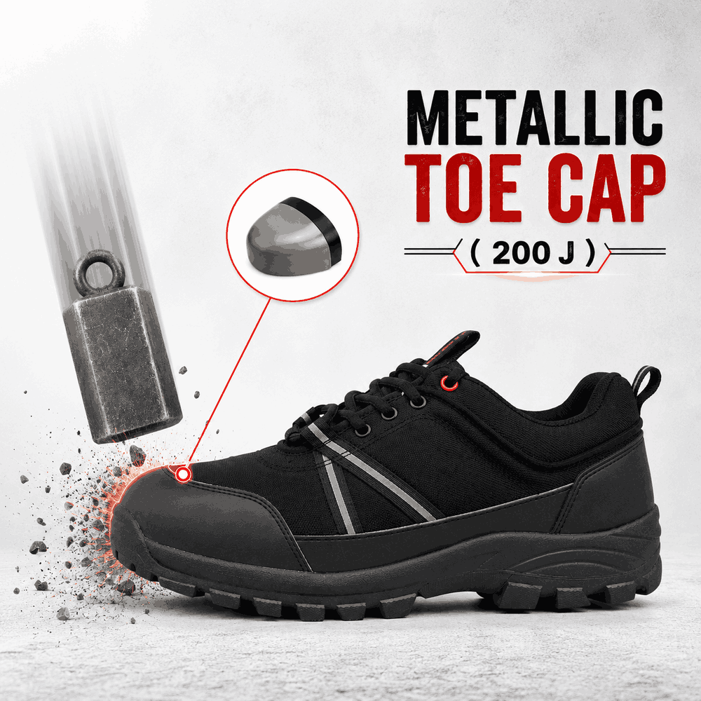 FUEL Rugged Wings Industrial Nitrile Rubber Sole Safety Shoes with 200J Toe Protection for Men