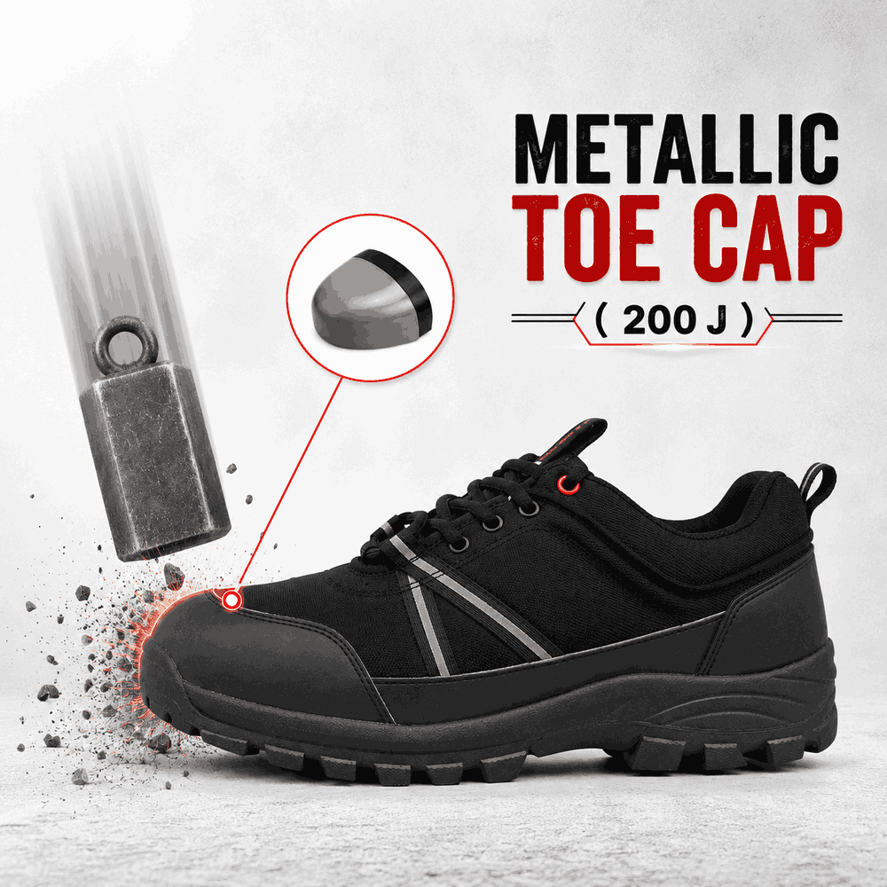 FUEL Rugged Wings Industrial Nitrile Rubber Sole Safety Shoes with 200J Toe Protection for Men