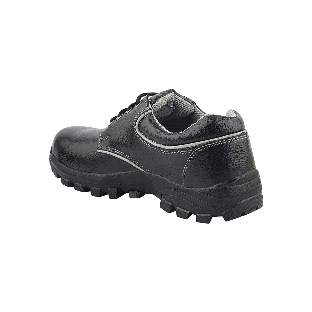 FUEL Leon R Leather in Tango PRINT & Rubberized Single Density Sole Industrial Safety Shoes for Men's (Black)
