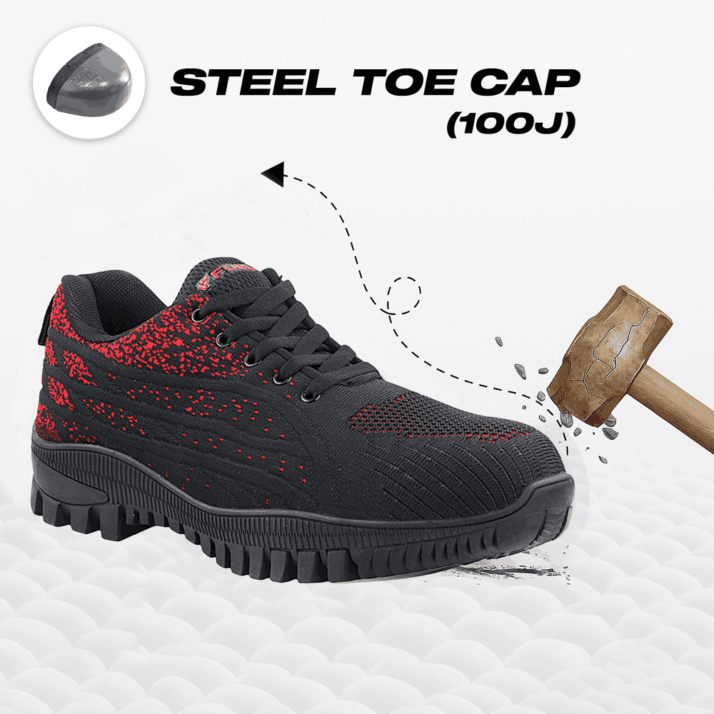 FUEL Trendy Strong Knitted Fabric with Rubber Sole Safety Shoes with Metallic toe cap (200J)