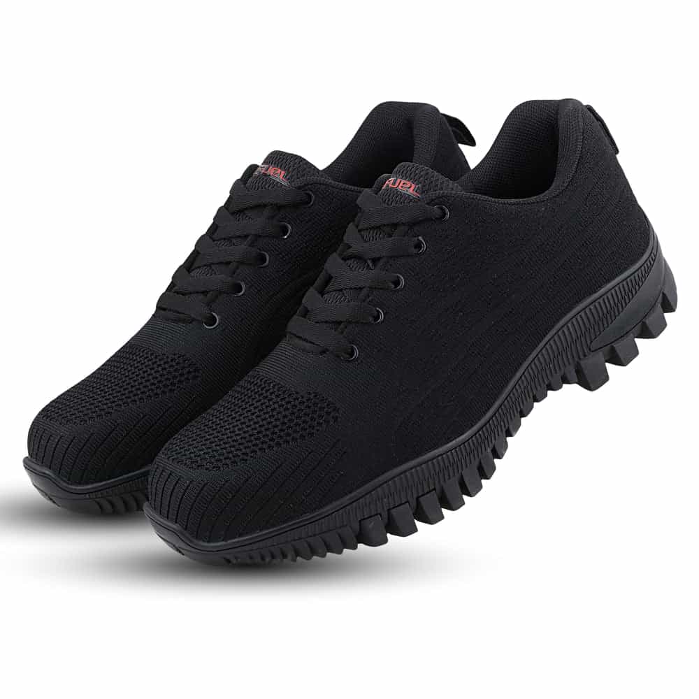 FUEL Trendy Safety Shoes in Strong Knitted Fabric, Metallic toe cap (200 J) Toe with Rubber Sole