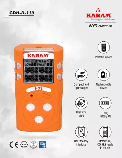 Multi Gas Detector - CO, H2S, O2-GDH-D-110
