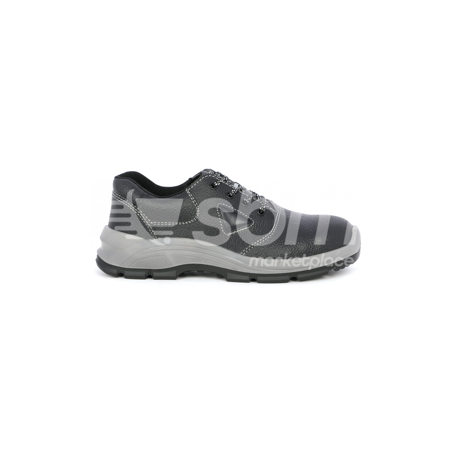 Vaultex, SBP SR Low Ankle Safety Shoes with Leather Upper, Black Color