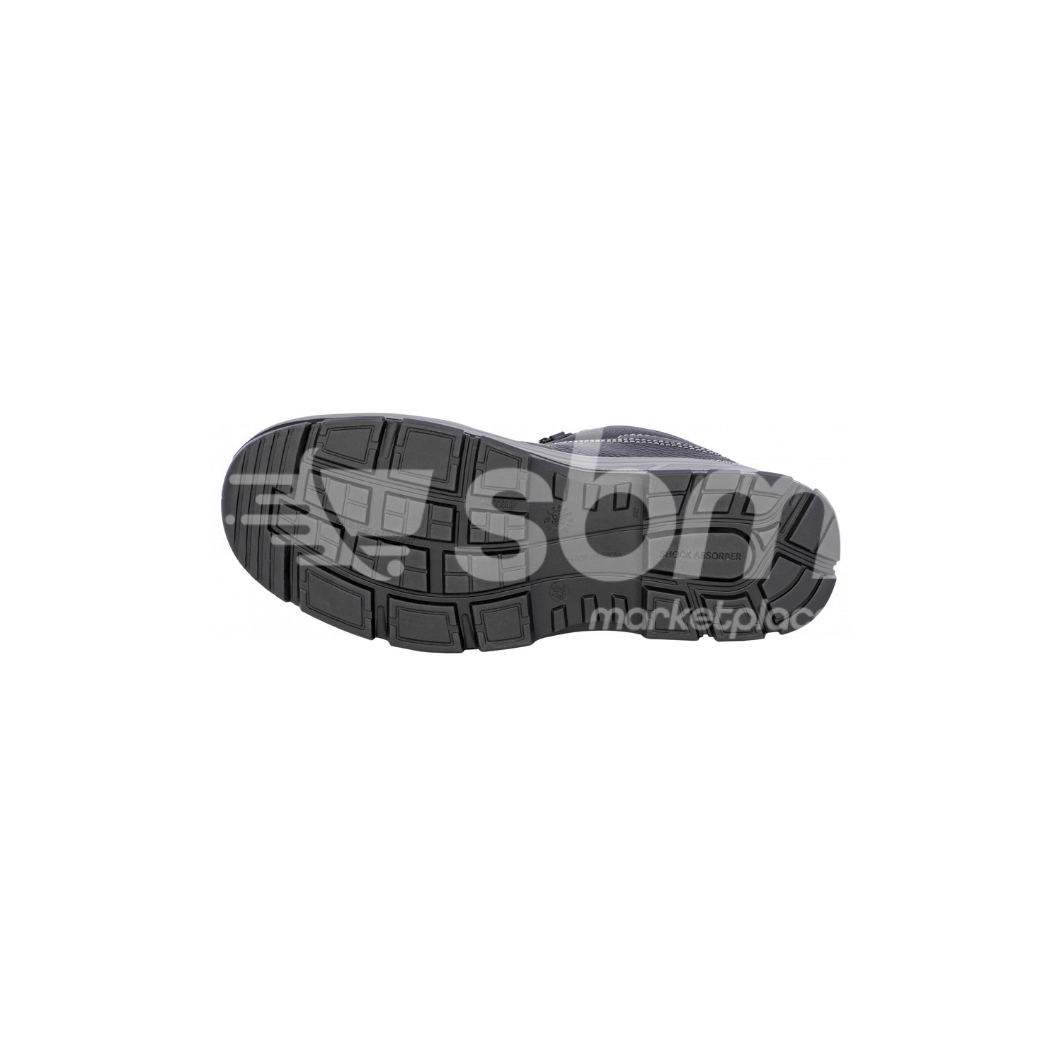 Vaultex, SBP SR High Ankle Safety Shoes with Leather Upper, Black Color