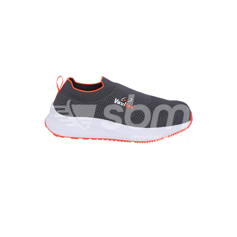 Vaultex, SBP Low Ankle Slip-On Protective Footwear, Grey & White Color