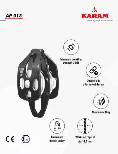 Aluminium Double Pulley Double Side Attachment, AP013