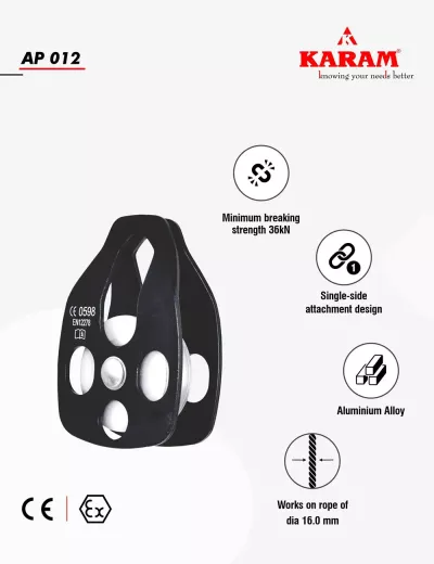 Aluminium Single Pulley Single Side Attachment, AP012
