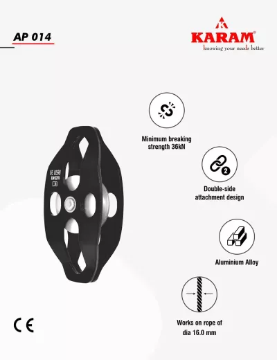 Aluminium Single Pulley Double Side Attachments, AP014