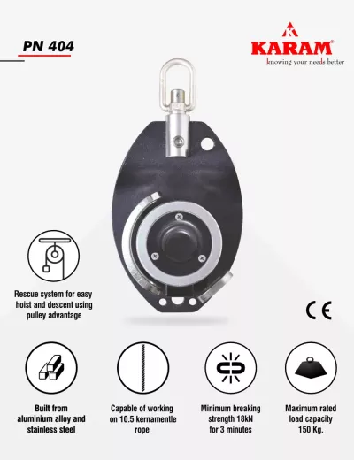 Karam Aluminium and Steel fall protection rope access, PN404