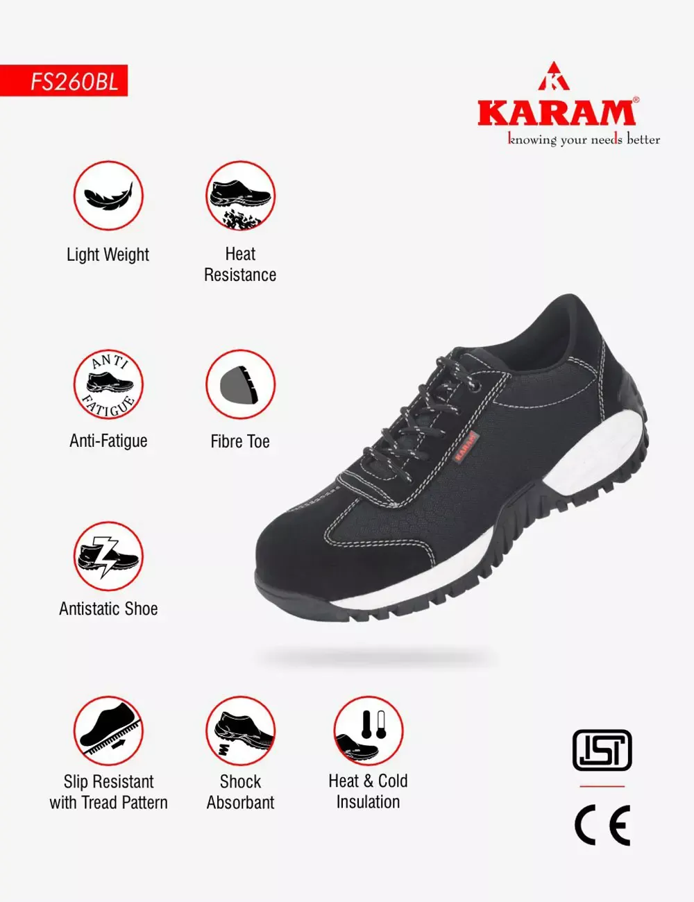 KARAM Safety Shoes, FS260BL(FWDAMZ)