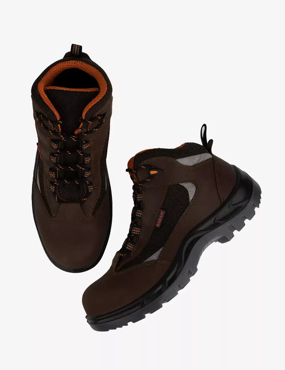 Executive Sporty Lace-Up Brown Leather Safety Shoes, FS65BR(SWDAMN)