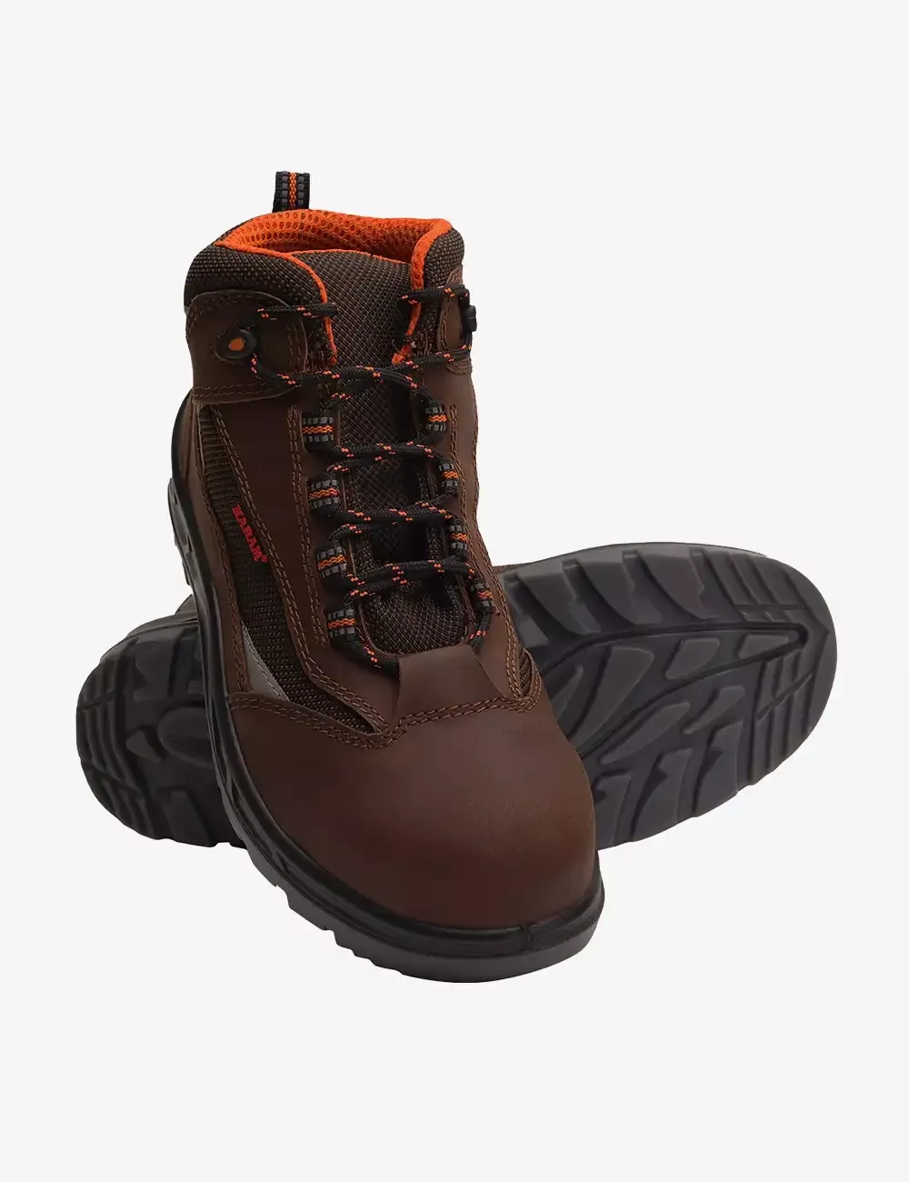 Executive Sporty Lace-Up Brown Leather Safety Shoes, FS65BR(SWDAMN)