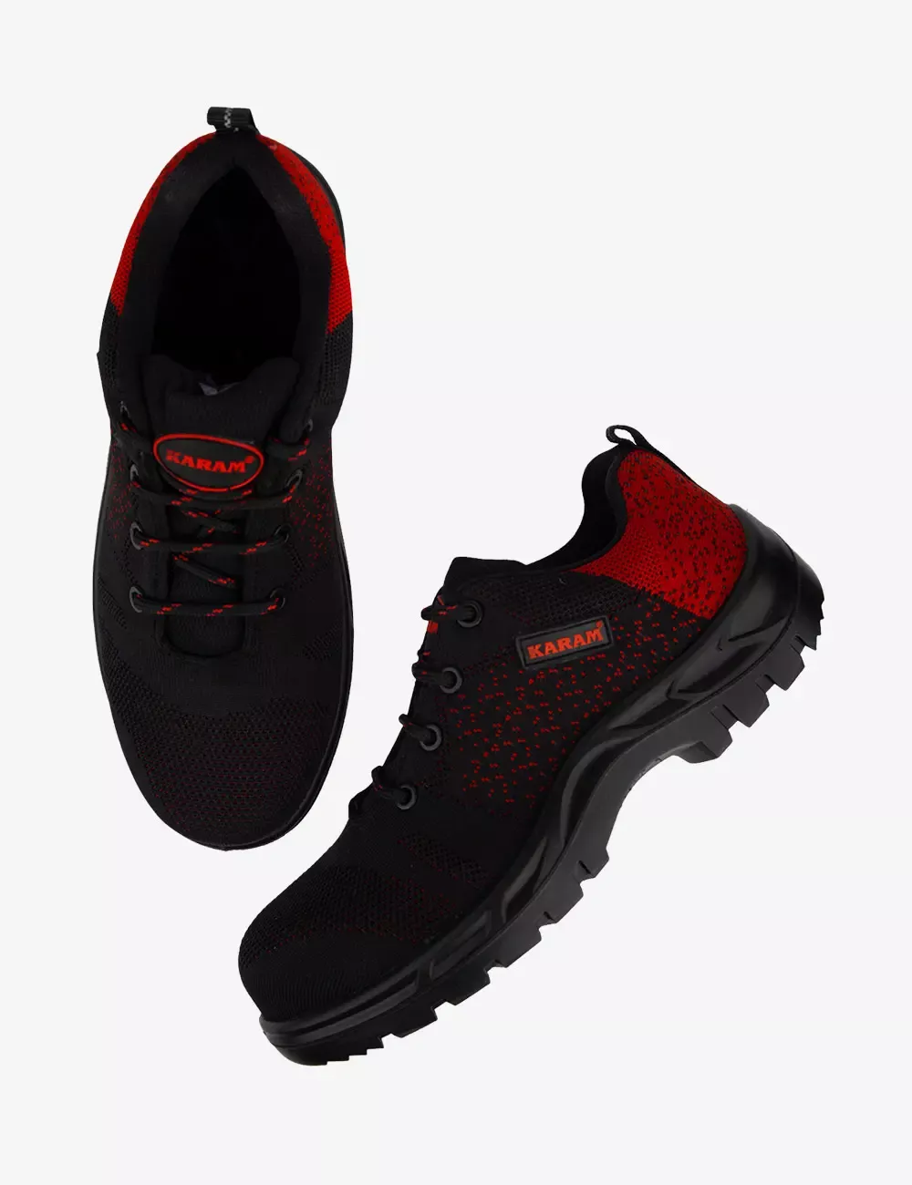 Flytex Red and Black Sporty Safety Shoes, FS215FN(FWSAMN)