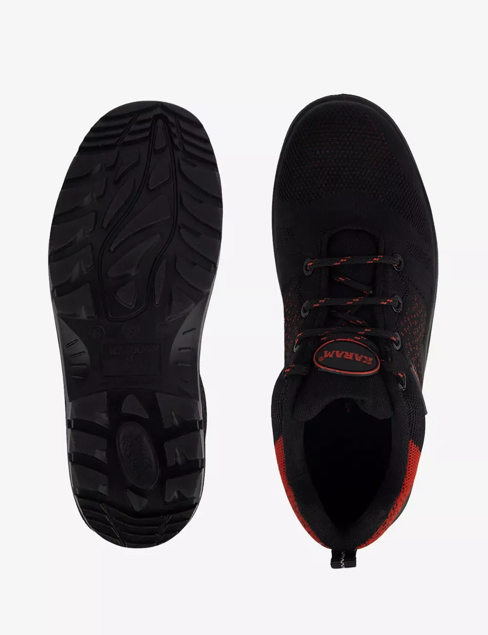 Flytex Red and Black Sporty Safety Shoes, FS215FN(FWSAMN)