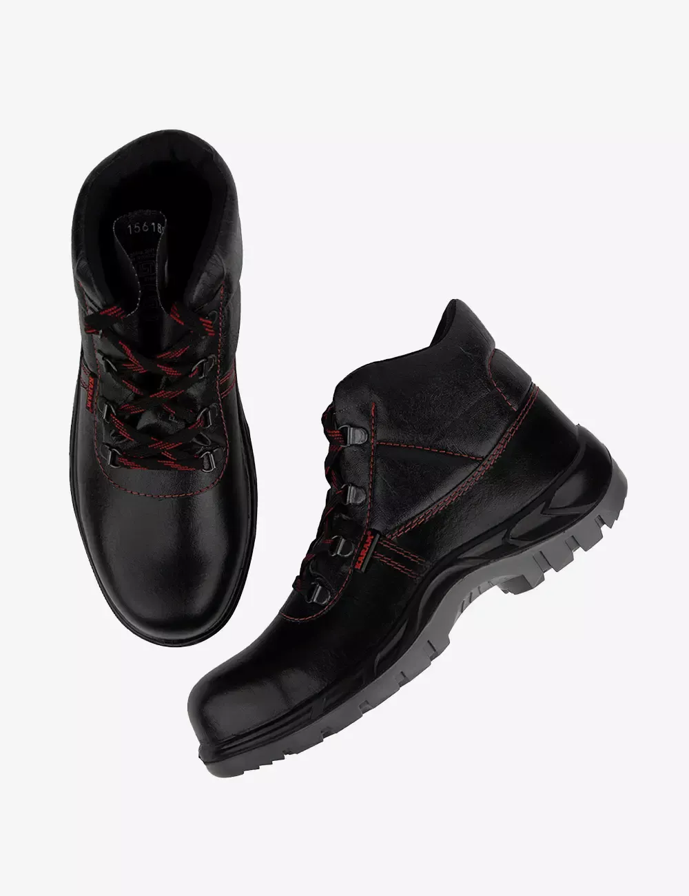 Workman High Ankle Black Leather Safety Shoes, FS21BL(SWDAPN)