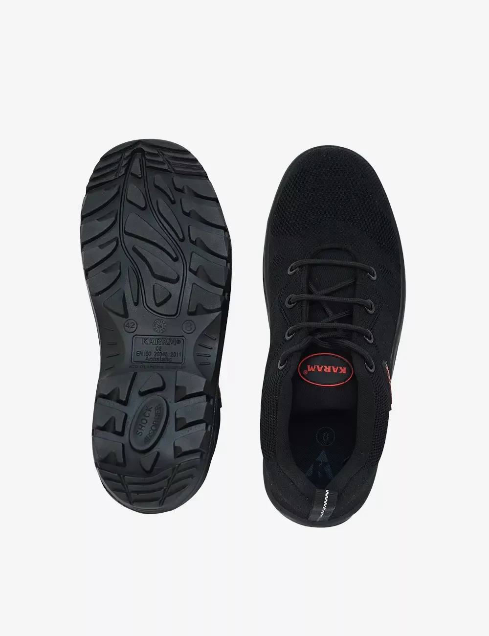 Flytex Black Sporty Slip-on Safety Shoes, FS216FN(FWSAMN)