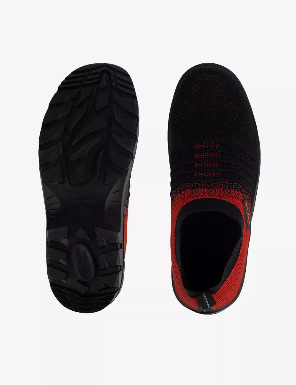 Flytex Red and Black Sporty Slip-On Safety Shoes, FS202FN(FWSAMN)