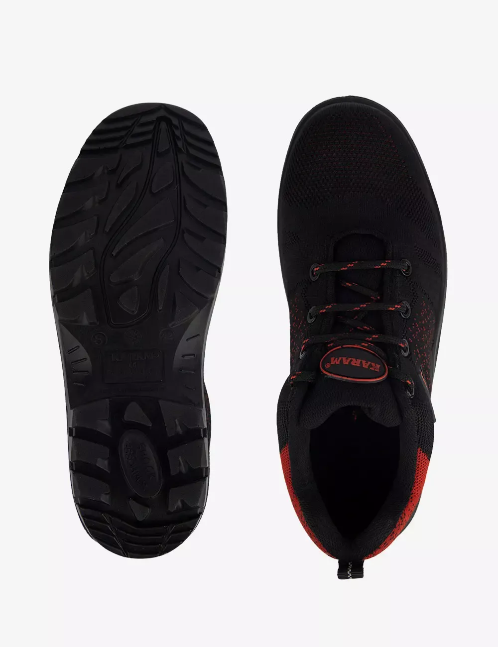 Flytex Red and Black Sporty Safety Shoes, FS215FN(FWSAMN)-10