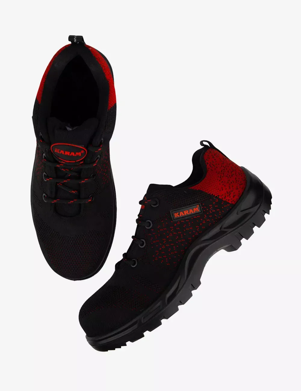 Flytex Red and Black Sporty Safety Shoes, FS215FN(FWSAMN)-10