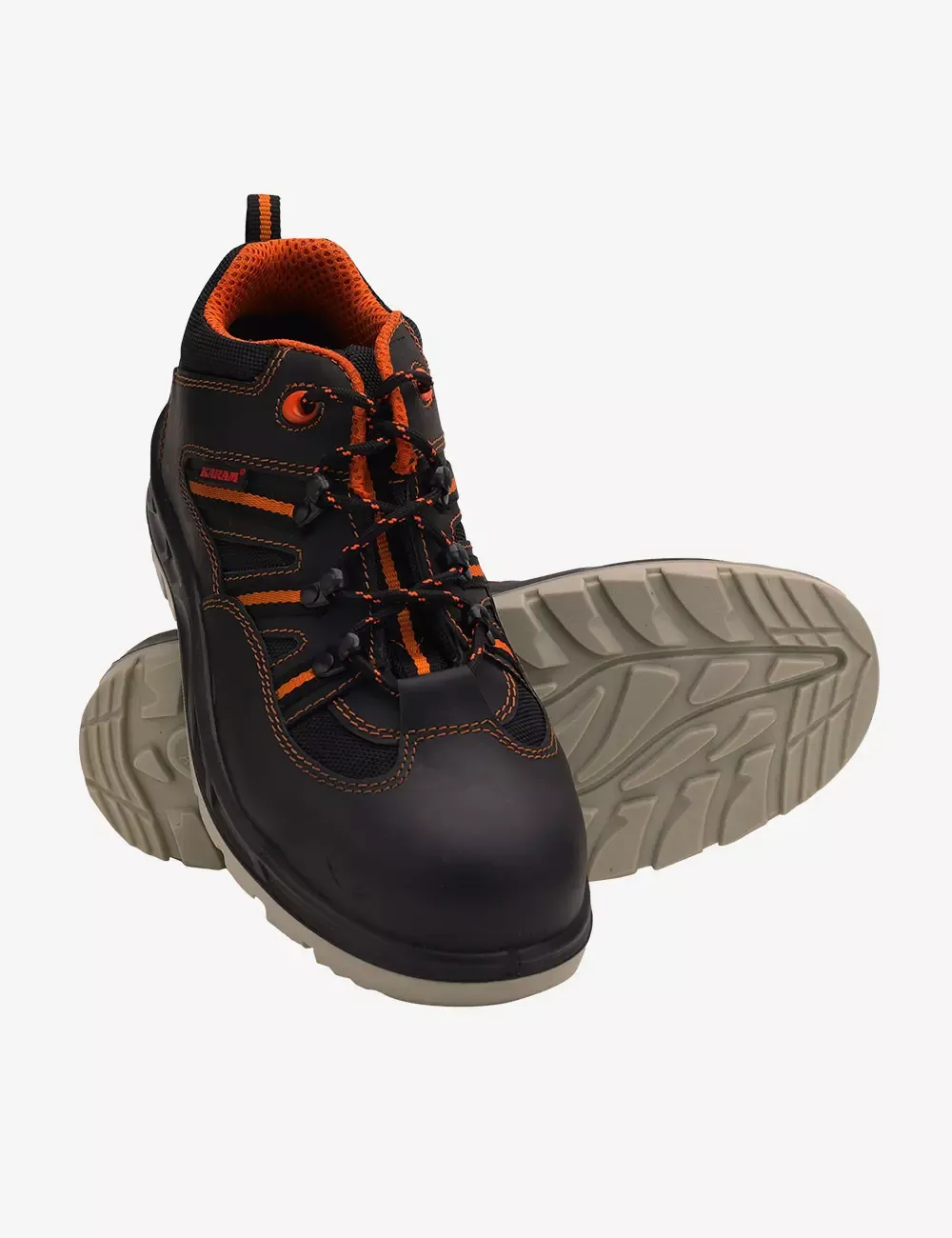 Executive Sporty Lace-Up Black Leather Safety Shoes, FS63BL(SWDAMN)