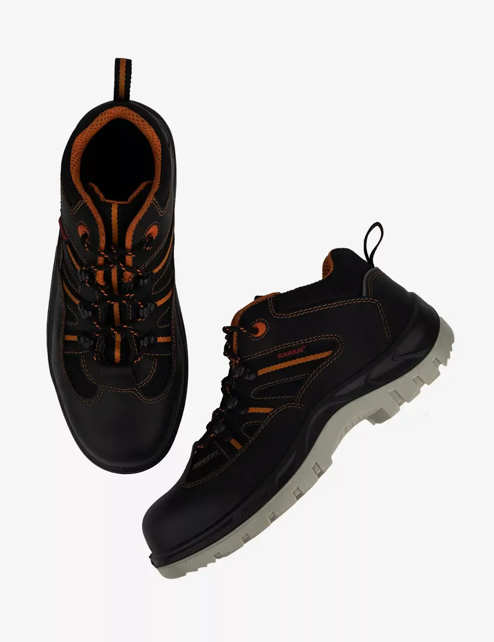 Executive Sporty Lace-Up Black Leather Safety Shoes, FS63BL(SWDAMN)