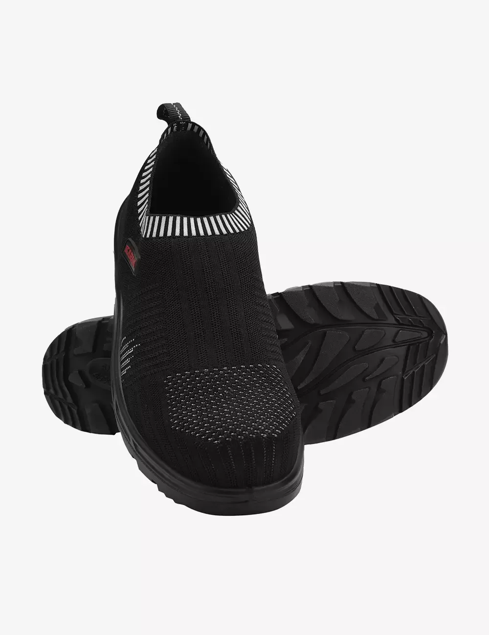 Flytex Black Slip-On Sporty Safety Shoes, FS208FN(FWSAMN)