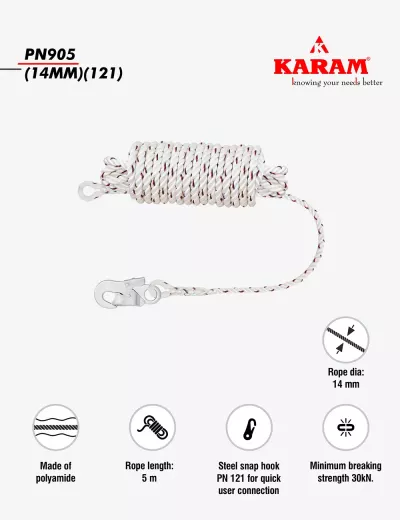 KARAM Twisted Rope Anchorage Line, PN905(14MM)(121)