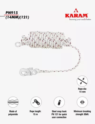 KARAM Twisted Rope Anchorage Line, PN915(14MM)(121)
