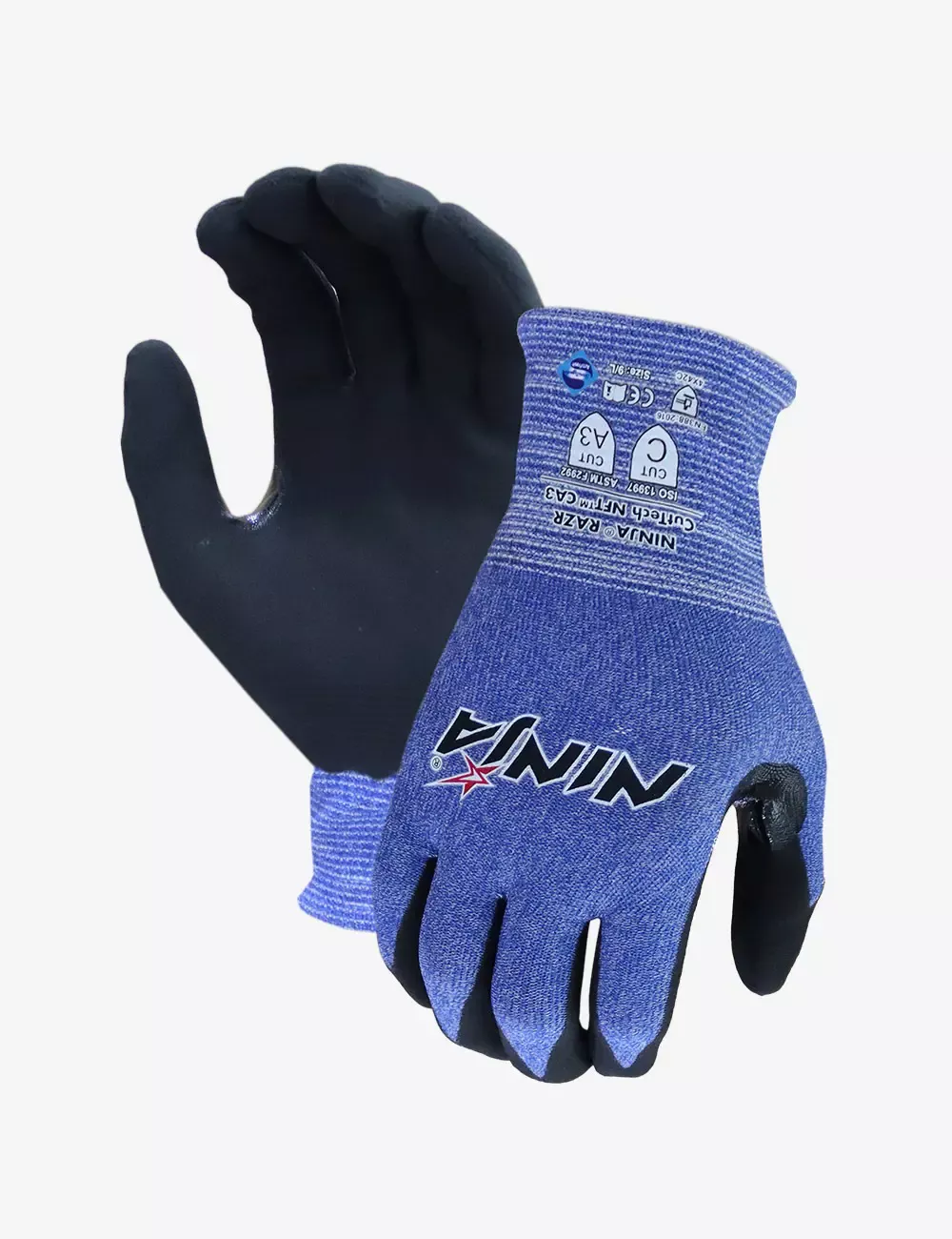 HPPE, Glass, Nylon & Spandex Plaited Composite Knitted Liner with NFT Coating, HS53