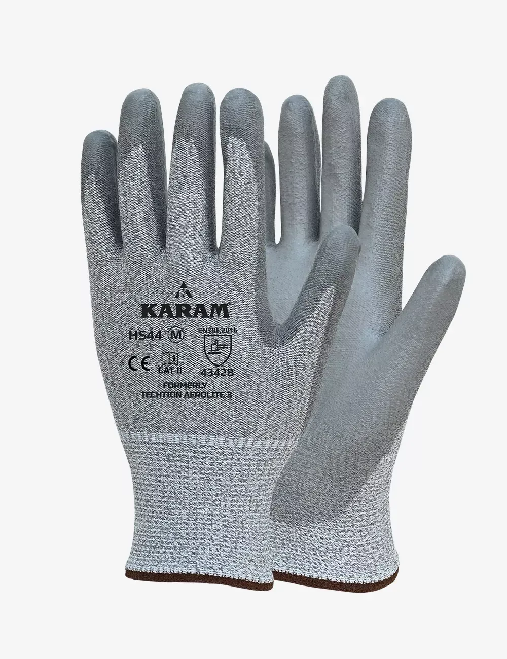 HPPE/Glass Liner with Polyurethane Coating Safety Gloves, HS44