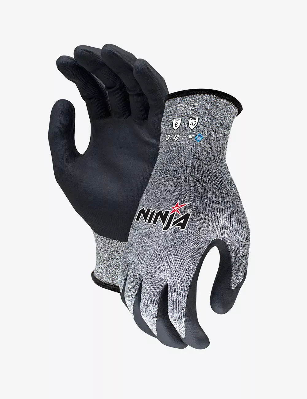 Composite Knitted Liner with KTCR and NFT coating Safety Gloves, HS46