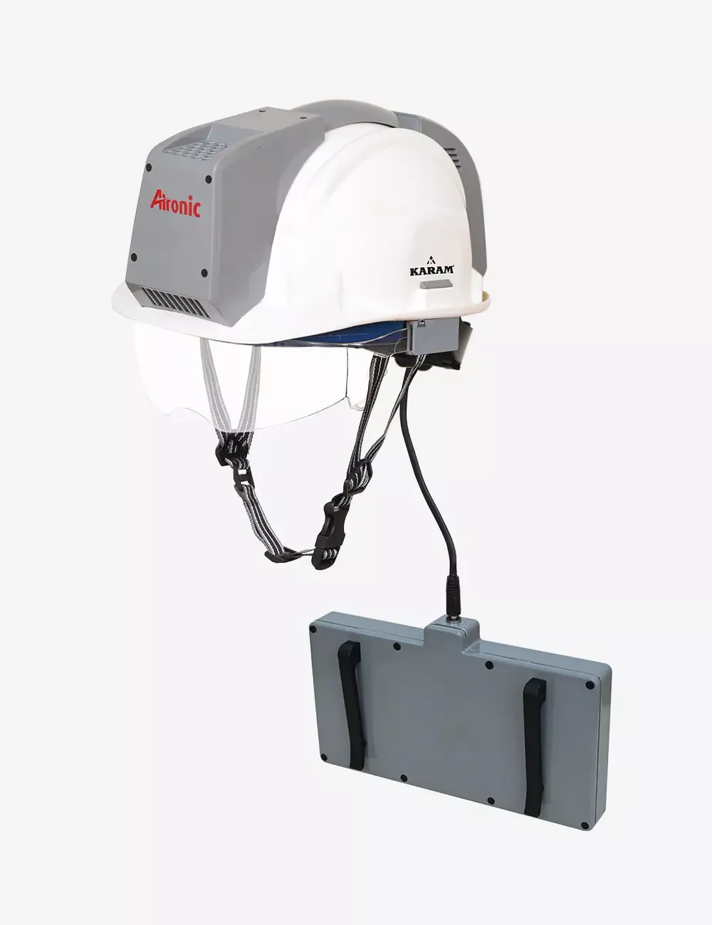 Aironic Air Conditioned Safety Helmet with Waist Mounted Rechargeable Li-ion Battery, PN630AC