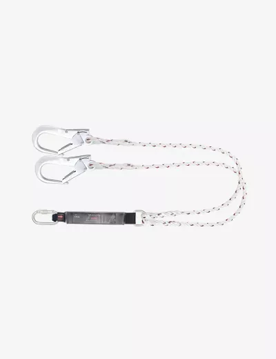 KARAM 2 m, Forked Lanyard with Energy Absorber Both Side Hook PN136 (Aluminium), PN351(A)(2.0M)
