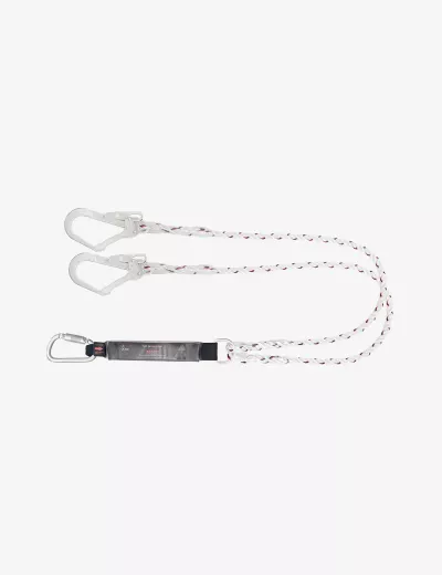 KARAM 2 m, Forked Lanyard with Energy Absorber One Side Hook PN113 and Other Side Hook PN131, PN351(113_131)(2.0M)