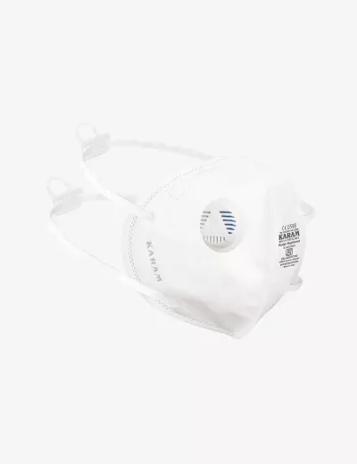 FFP2 SL NR D Pollution Resistant Disposable Face Respirator with Adjustable Headband and Exhalation Valve, RFH12+
