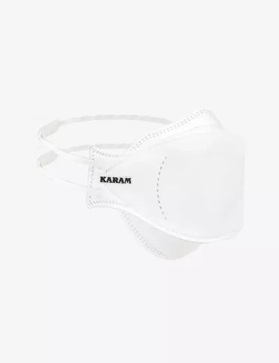 FFP2 NR D Pollution Resistant Disposable Fish type Respirator without Valve, RFTH12(WHITE) -Pack of 1