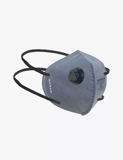 FFP1S Disposable Face Respirator with Headbands and Exhalation Valve, RFH01+(GREY) - Pack of 1
