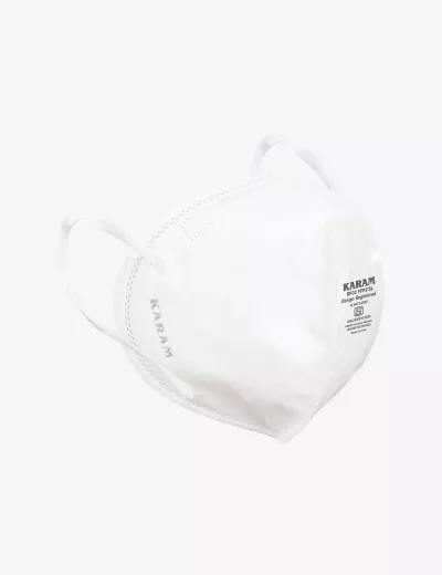 KARAM Disposable FFP2SL Pollution Resistant Face Mask with Ear Loops, RF02 (WHITE)
