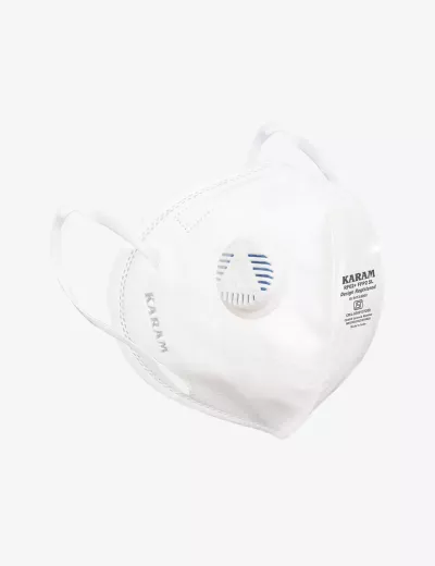 FFP2 SL Pollution Resistant Disposable Face Respirator with Ear Loops and Exhalation Valve, RF02+(WHITE)