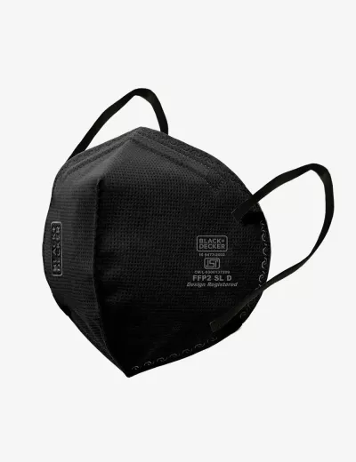 BLACK+DECKER ISI FFP2 Pollution Resistant Face Mask with Ear Loops, BXFM1002IN