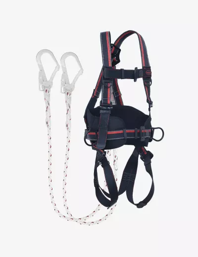 KARAM Rhino Harness PN41 with Work Positioning Belt and Forked Lanyard with PN131N