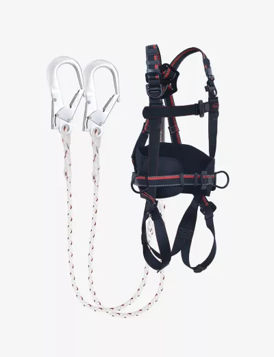 KARAM Rhino Harness PN43 with Work Positioning Belt and Forked Lanyard Permanently PN136