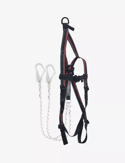 KARAM Rhino Harness PN25 with PN351 Forked Lanyard with Energy Absorber with Hook PN131N 2 meters