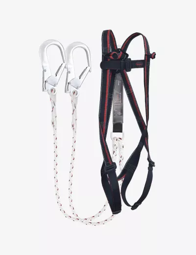 KARAM Rhino Harness PN12 with PN351 Forked Lanyards with Energy Absorber Hook PN136