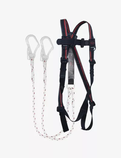 KARAM Rhino Harness PN21 with PN351 Forked Lanyards with Energy Absorber Hook PN131N