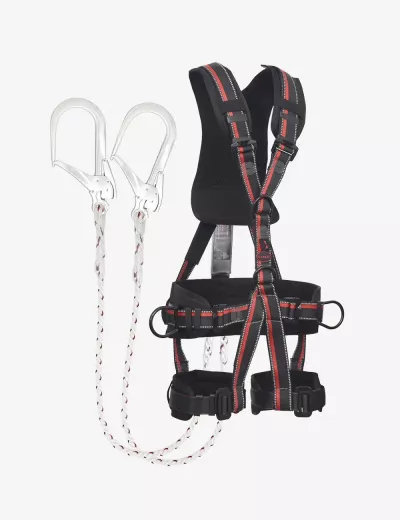 KARAM Rhino Harness PN56 with PN351 Forked Lanyards with Energy Absorber Hook PN138, PN56(PN351)(000_138)(2.0M)