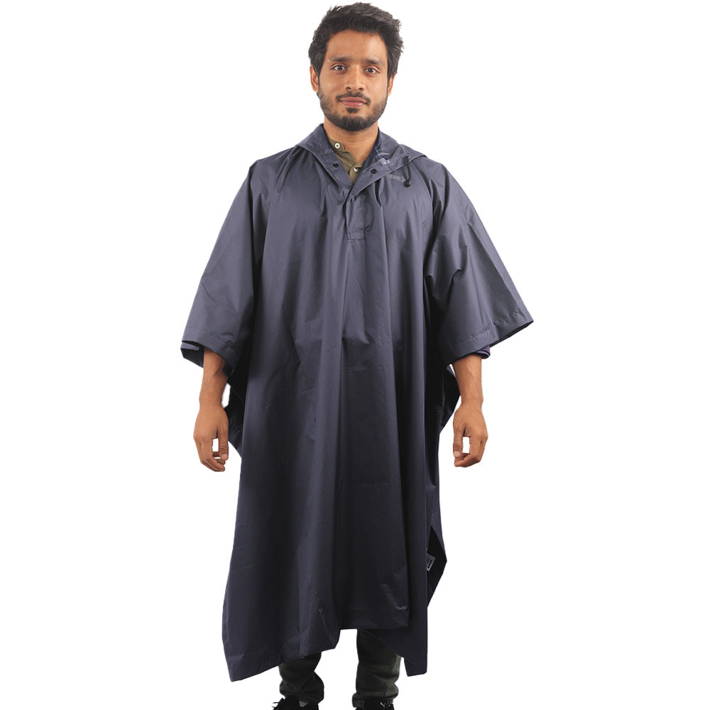 CUMULUS Waterproof Rainwear Poncho I PU Coated Polyester I Seam Sealed Hooded Raincoat