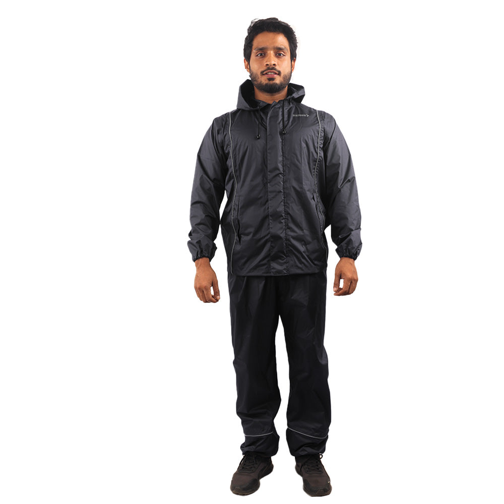 STRATUS Waterproof Rainwear Suit I Hooded Polyester Jacket Pant Set I Seam Sealed Raincoat