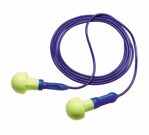 3M™ E-A-R™ Push-Ins™ Earplugs 318-3000, Metal Detectable, Corded, Poly Bag, 2000 EA/Case